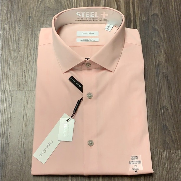 Calvin Klein Steel Mens Dress Shirt 